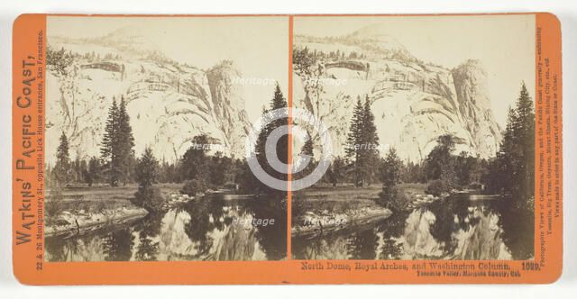 North Dome, Royal Arches and Washington Column, Yosemite Valley, Mariposa County, Cal., 1861/76. Creator: Carleton Emmons Watkins.