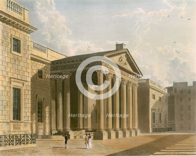 North entrance of the Carlton House, Westminster, London. Creator: Unknown.
