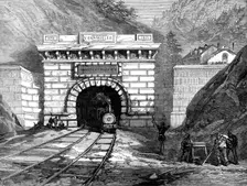 North entrance to the Mont Cenis Tunnel: Modane, 1871. Creator: Unknown