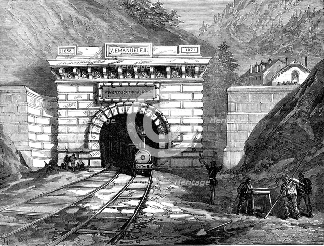 North entrance to the Mont Cenis Tunnel: Modane, 1871. Creator: Unknown.