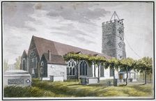 North-east view of All Saints Church, Fulham, London, c1800. Artist: Anon