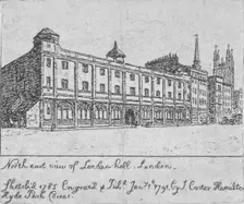North-east view of Leadenhall, City of London, 1791. Artist: John Carter