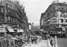 North-east view of Piccadilly Circus, City of Westminster, London. Creator: Unknown