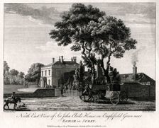 North East View of Sir John Elvil's House on Englefield Green near Egham in Surry 1775. Artist: Michael Angelo Rooker