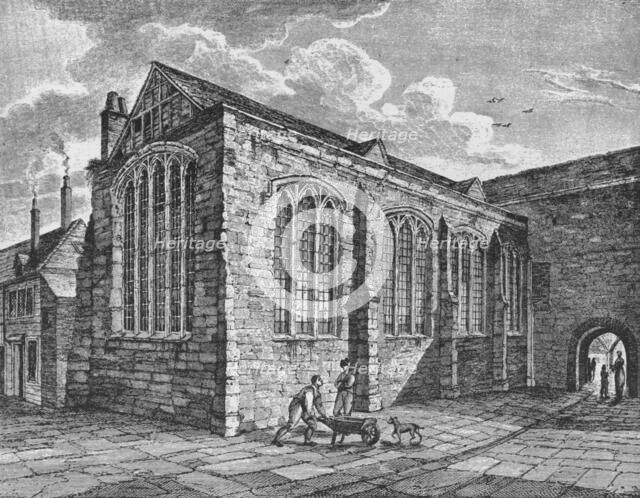 North-east view of the Chapel of the Holy Trinity, Leadenhall, City of London, c1825 (1906). Artist: Thomas Dale.