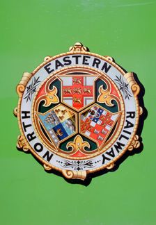 North Eastern Railway plaque, National Railway Museum, York, North Yorkshire. Creator: Tony Evans
