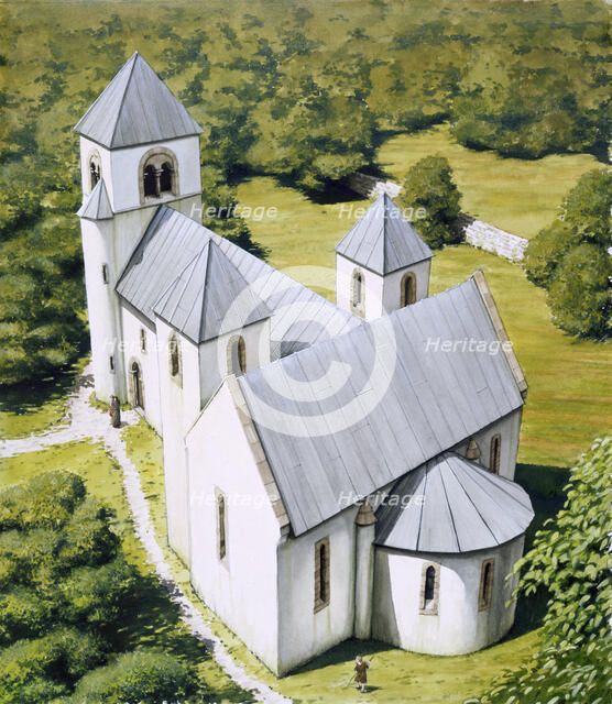 North Elmham Chapel, c1100, (c1990-2010) Artist: Peter Urmston.