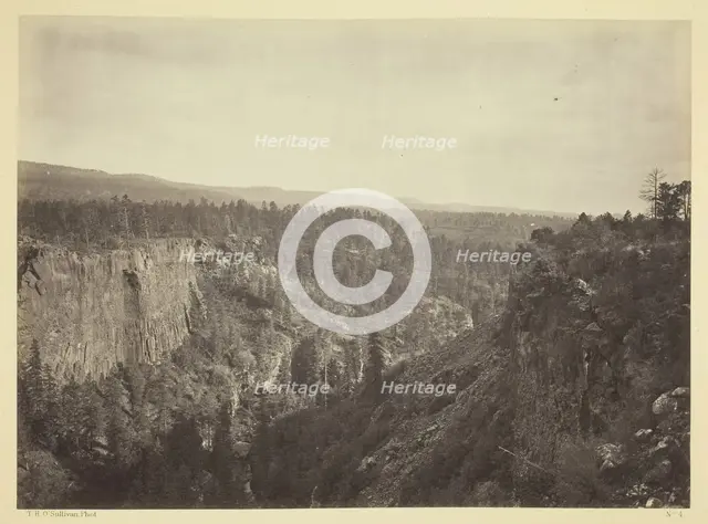 North Fork Cañon, Sierra Blanca Creek, Arizona, 1873. Creator: Tim O'Sullivan.