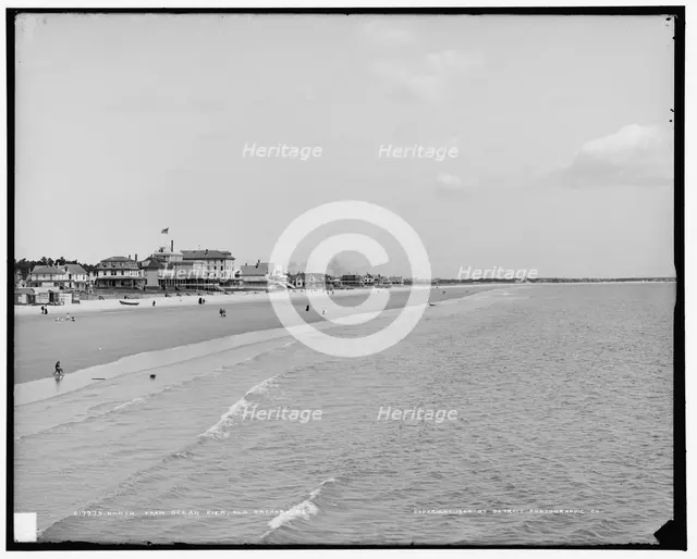 North from ocean pier, Old Orchard, Me., c1904. Creator: Unknown.