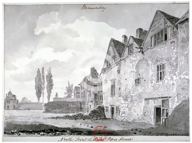 North front of Bermondsey House, London, 1816. Artist: John Chessell Buckler