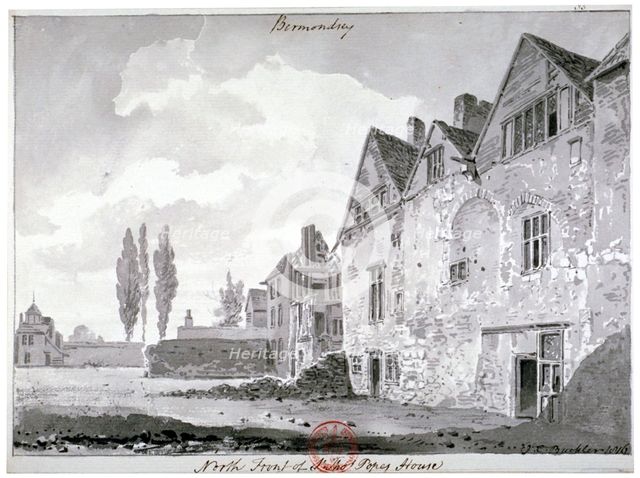 North front of Bermondsey House, London, 1816. Artist: John Chessell Buckler