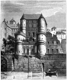 North front of the Hotel des Ursins, Paris, c17th century (1849)