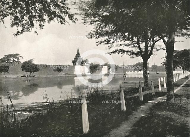 'North Moat and Wall, Mandalay', 1900. Creator: Unknown.