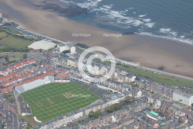 North Marine Road Cricket Ground, home to Scarborough Cricket Club, North Yorkshire, 2016. Creator: Dave MacLeod.