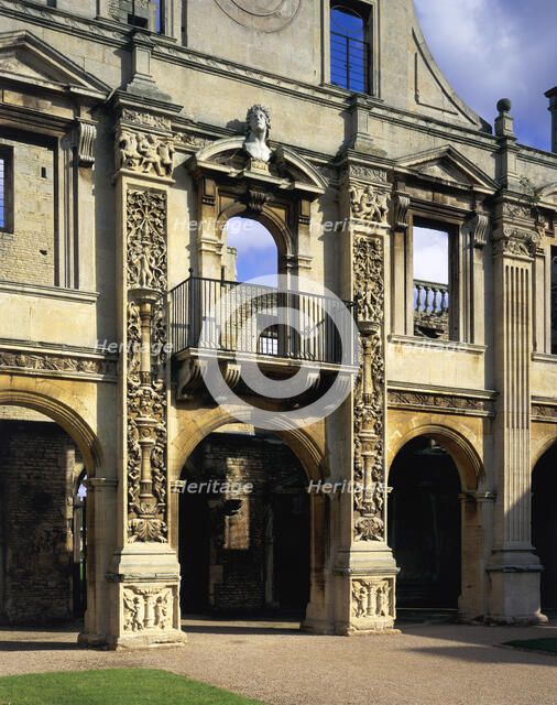 North side of the inner court, Kirby Hall, Northamptonshire, 1993. Artist: John Critchley