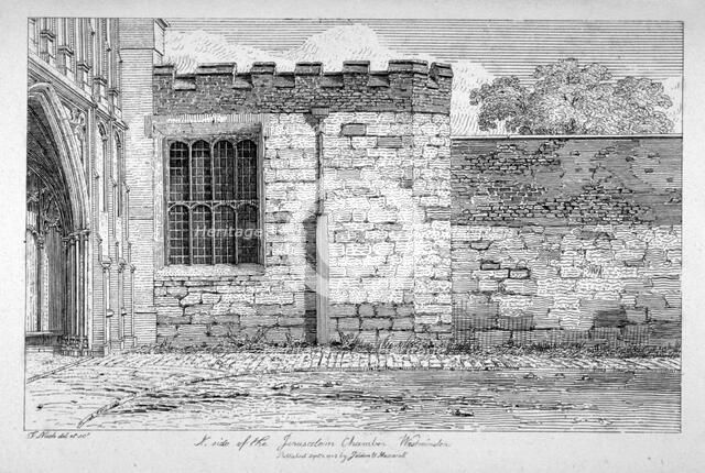 North side of the Jerusalem Chamber in Westminster Abbey, London, 1805. Artist: Frederick Nash