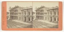 North side of California street, from Sansom street, looking west, 1867. Creator: Lawrence & Houseworth