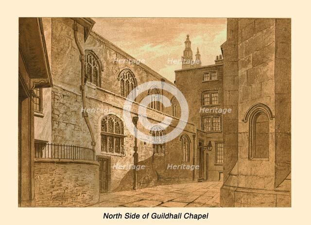 North Side of Guildhall Chapel, 1886. Artist: Unknown.