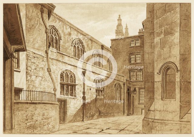 North side of Guildhall Chapel, City of London, 1886. Artist: Unknown