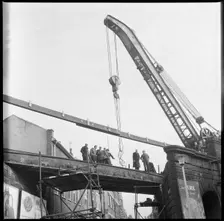 North Staffordshire Railway Bridge, Times Square, Longton, Stoke-on-Trent, 1965-1968. Creator: Eileen Deste