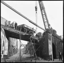 North Staffordshire Railway Bridge, Times Square, Longton, Stoke-on-Trent, 1965-1968. Creator: Eileen Deste