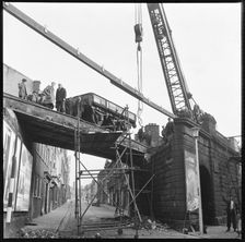 North Staffordshire Railway Bridge, Times Square, Longton, Stoke-on-Trent, 1965-1968. Creator: Eileen Deste