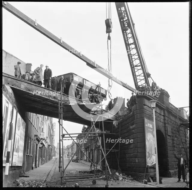 North Staffordshire Railway Bridge, Times Square, Longton, Stoke-on-Trent, 1965-1968. Creator: Eileen Deste.