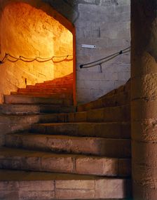 North staircase of the keep of Dover Castle, Kent, c2000s(?)