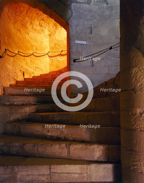 North staircase of the keep of Dover Castle, Kent, c2000s(?). Artist: Unknown.
