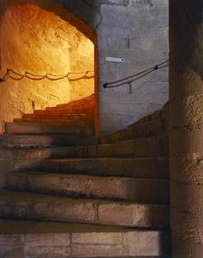 North staircase of the keep of Dover Castle, Kent, c2000s(?)