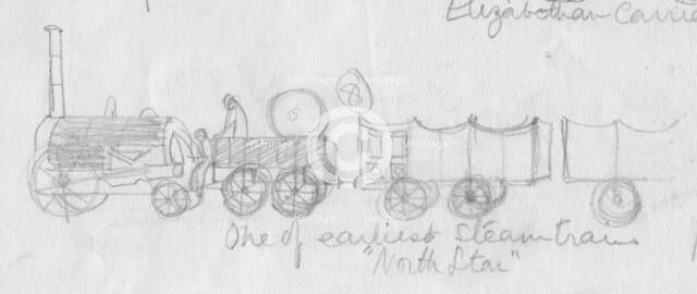 'North Star', one of the earliest steam trains, c1950.  Creator: Shirley Markham.