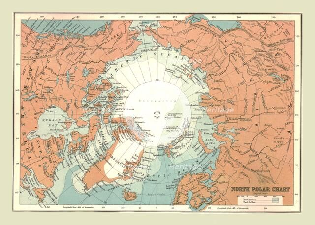 North Polar Chart, 1902.  Creator: Unknown.
