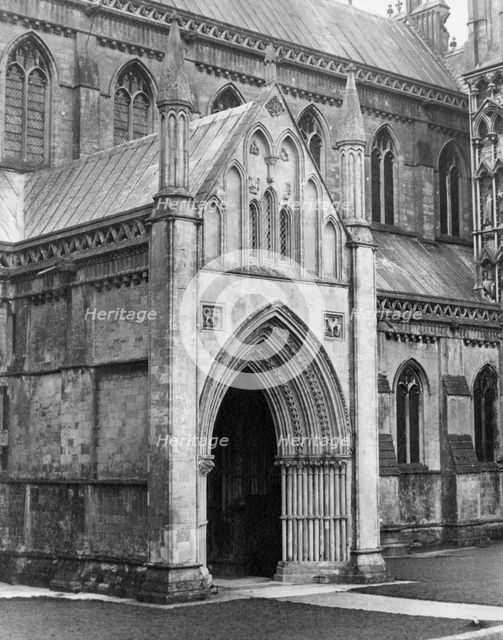 North porch, Wells Cathedral, Somerset, c1955.  Creator: Arthur Charles Kirby Ware.