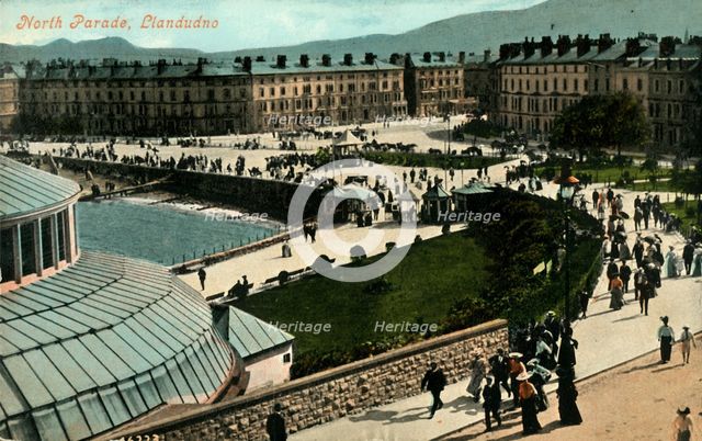 'North Parade, Llandudno', late 19th-early 20th century.  Creator: Unknown.