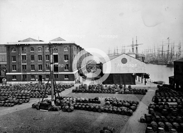 North Quay and Western Dock, London Docks, Stepney, London, before 1896. Artist: Alfred Newton & Sons
