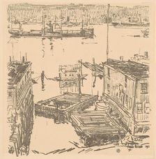 North River, 1917. Creator: Frederick Childe Hassam