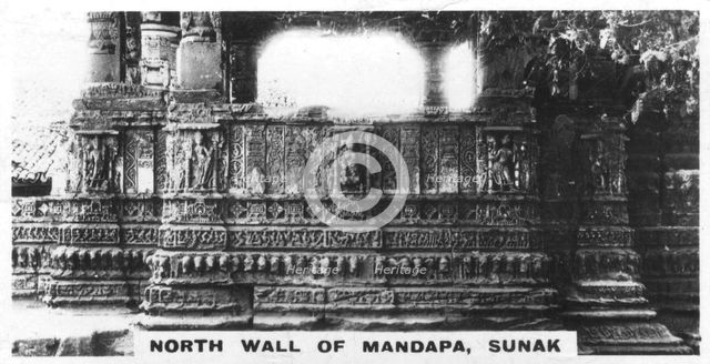 North wall of Mandapa, Sunak, India, c1925. Artist: Unknown