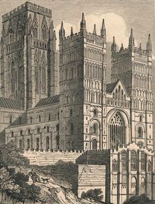 North-West View of Durham Cathedral c1843. Creator: J Jackson