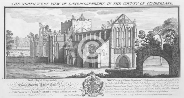 'North West View of Lanercost Priory in the County of Cumberland', 1739. Artists: Nathaniel Buck, Samuel Buck.