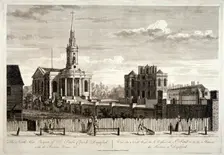 North west view of St Paul's, Deptford, London, c1750. Artist: Anon