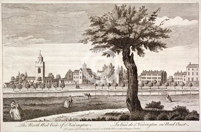 North west view of Stoke Newington, London, c1750. Artist: Anon