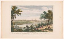 North west view of the city of Worcester, 1754. Creator: Walker