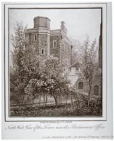 North-west view of the Jewel Tower, Old Palace Yard, Westminster, London, c1805. Artist: John Thomas Smith