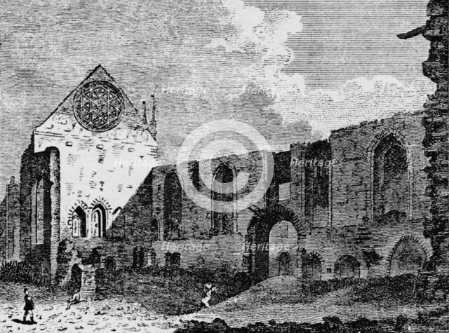 North-west view of the ruins of Winchester Palace, Southwark, London, c1900 (1906). Artist: Unknown.