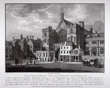 North-west view of Westminster Hall, London, 1808. Artist: Thomas Hall