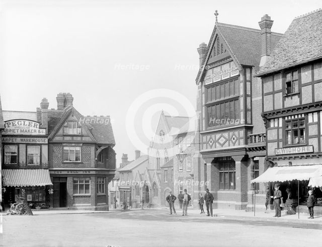 North west corner of the market square looking towards Mill Street, Wantage, Oxfordshire, 1890. Creator: Henry Taunt.