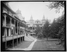 North veranda, Churchill Hall, Stamford, Catskill Mountains, N.Y., c1902. Creator: Unknown