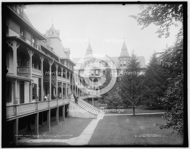 North veranda, Churchill Hall, Stamford, Catskill Mountains, N.Y., c1902. Creator: Unknown.