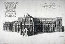 North view of Westminster Abbey, London, 1654. Artist: Wenceslaus Hollar
