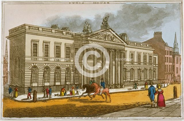 North view of East India House, Leadenhall Street, City of London, 1820.                             Artist: Anon